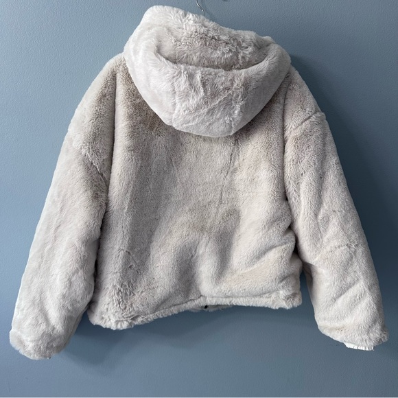 Lucky Brand Reversible Faux Sherpa Jacket Coat Size Medium - Picture 2 of 16
